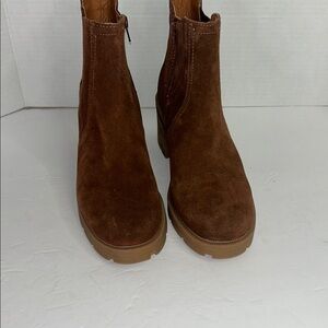 Lucky Brand Tan Suede Ankle Booties